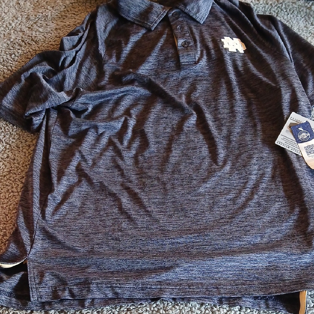 Gray Polo Shirt with Logo